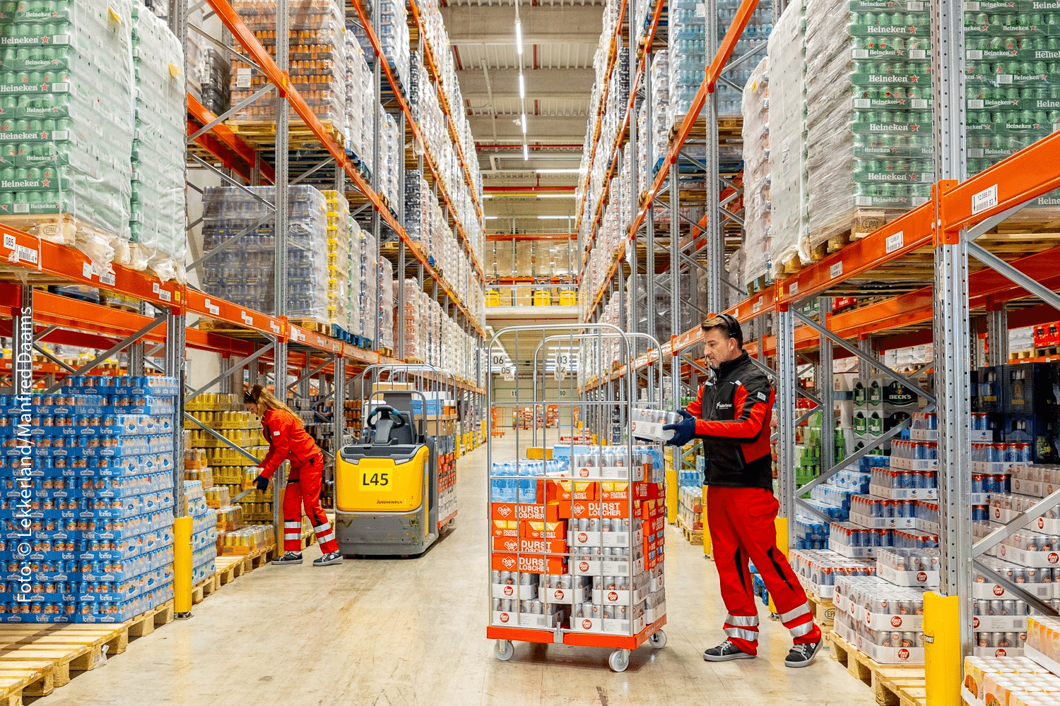 Lekkerland macht seine Logistikzentren fit für die Zukunft mit dem Warehouse Management System der proLogistik Group. Foto: © Lekkerland/Manfred Daams