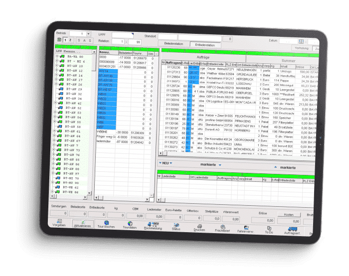 Tablet for industrial purposes Warehouse management software