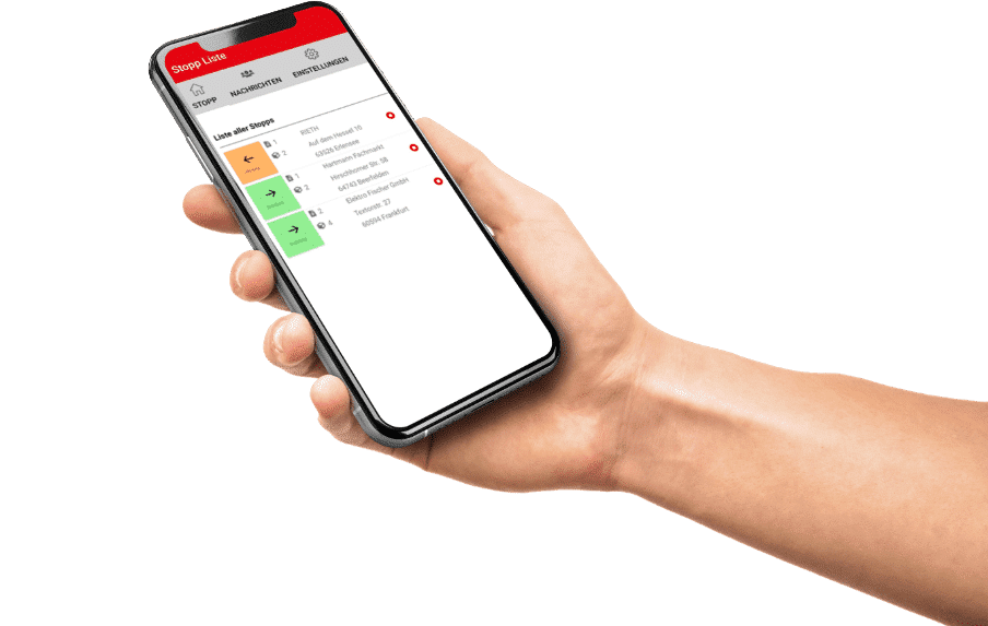 Fahrer App für verbesserte Prozesse und Kommunikation
